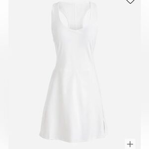 J crew white cloud stretch side slit sports dress sleeveless